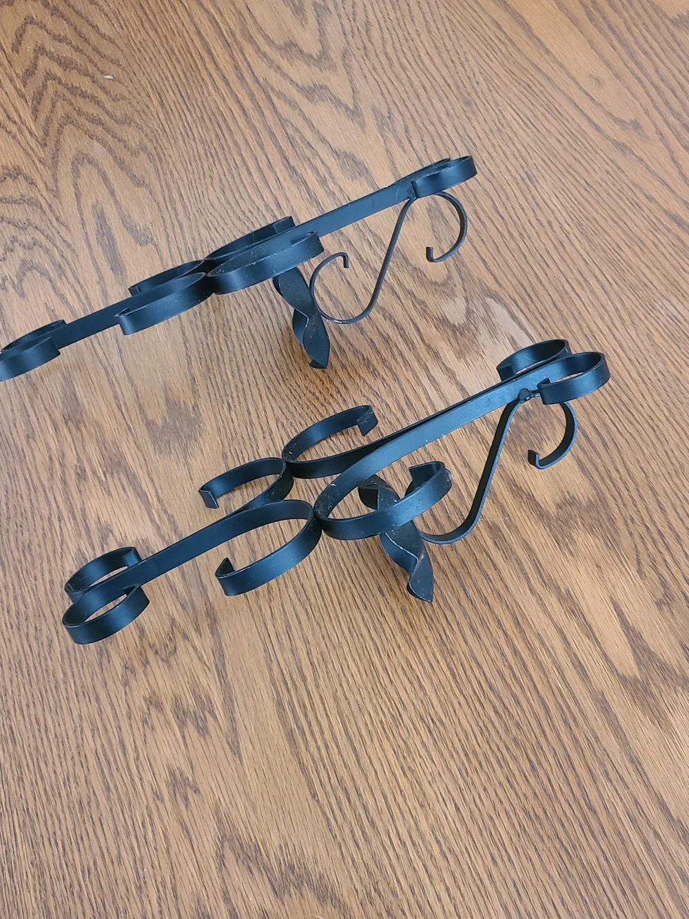 Vintage - Candle Wall Sconce Black Wrought Iron